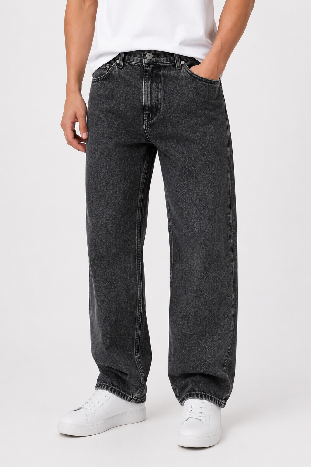 TOVAH Smoke Silver Relaxed Fit Jeans
