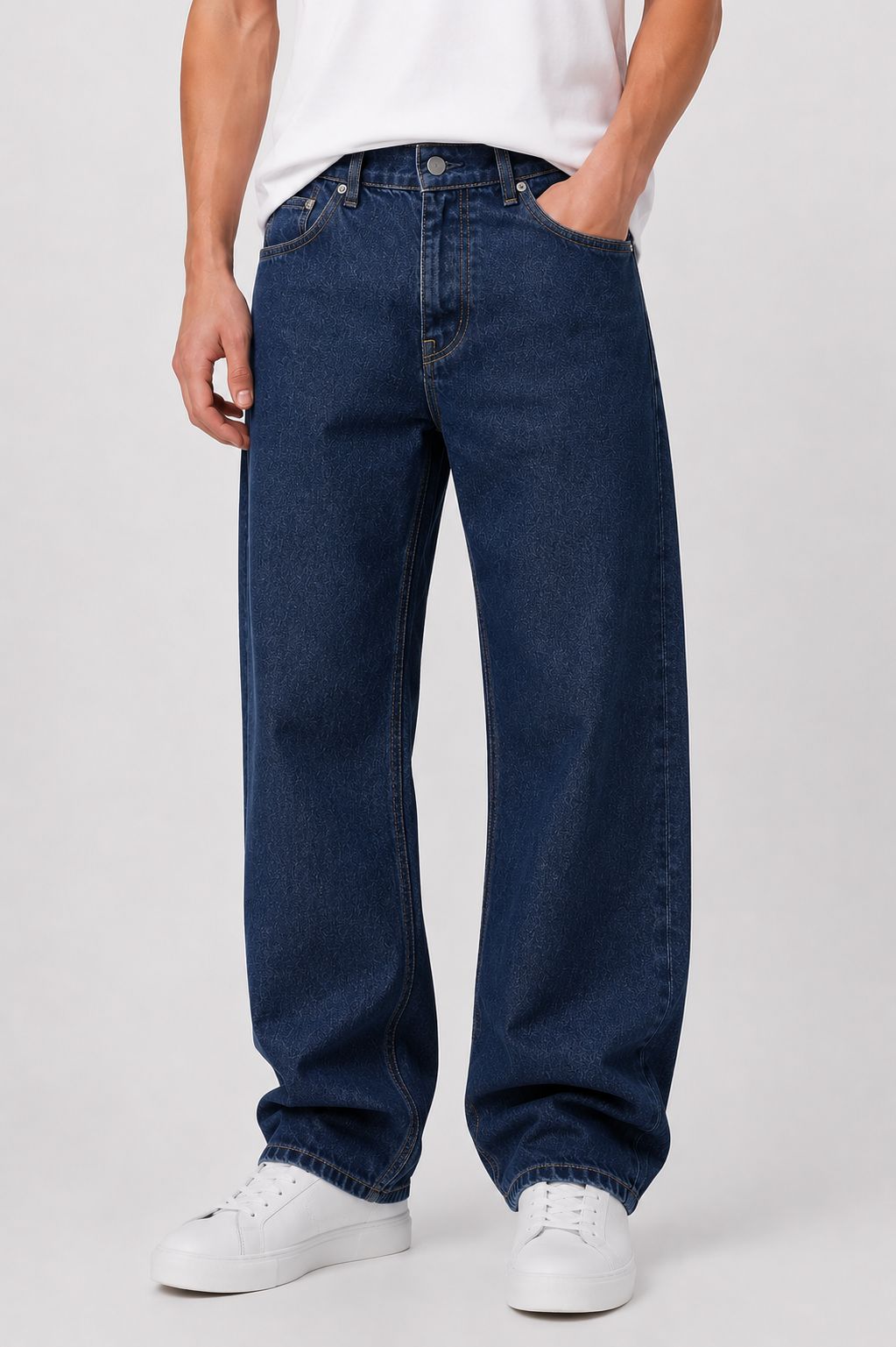TOVAH Navy Relaxed Fit Jeans