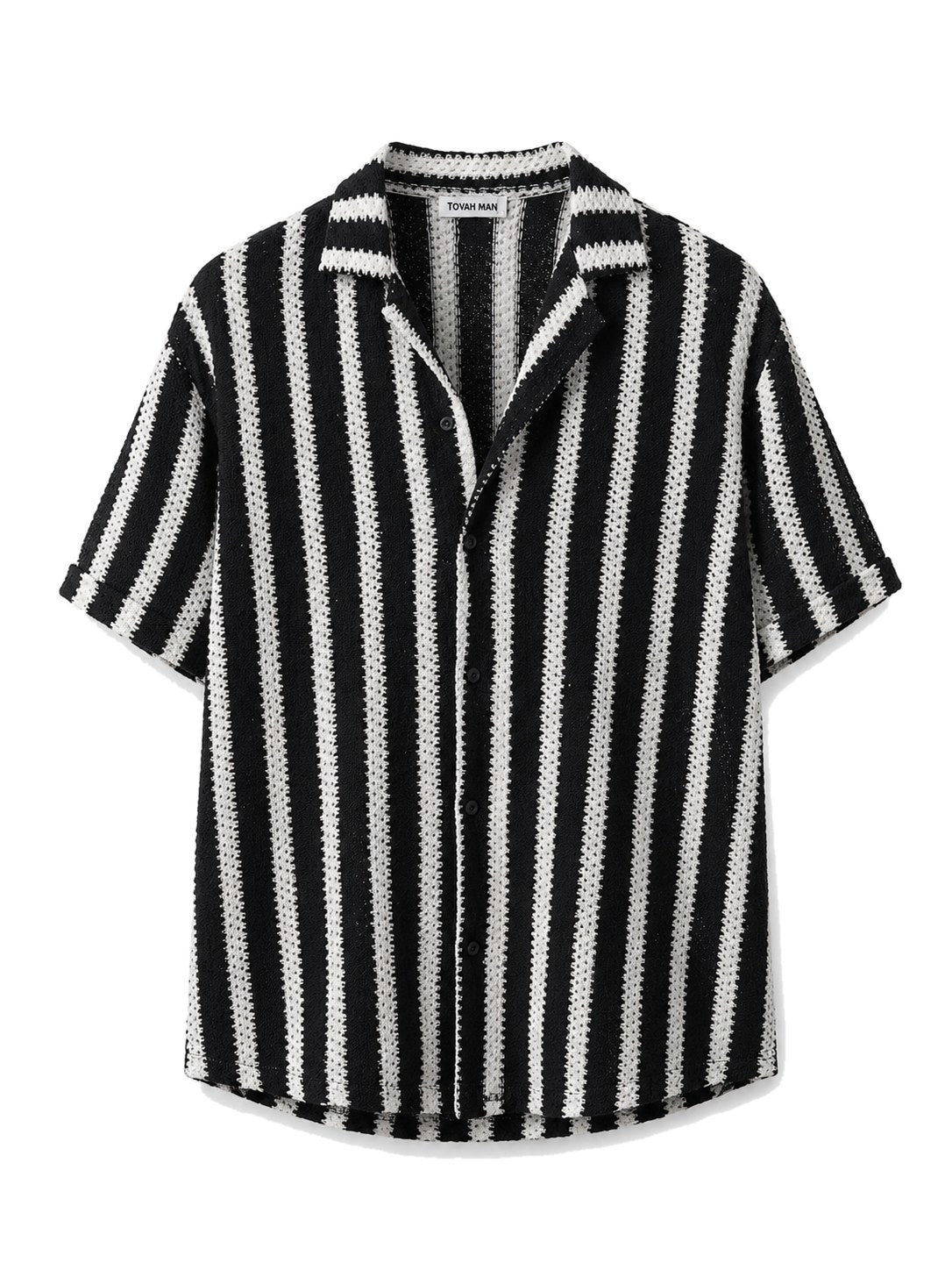 Tovah Monochrome Stripe Camp Shirt