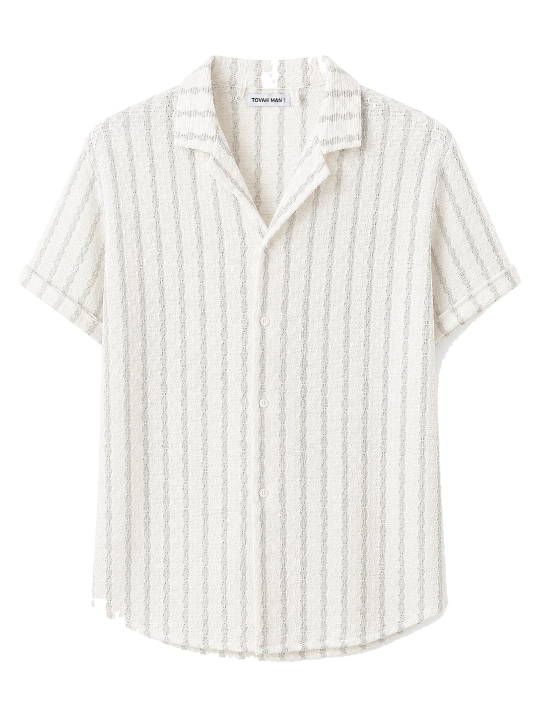 Tovah Ivory Stripe Camp Shirt
