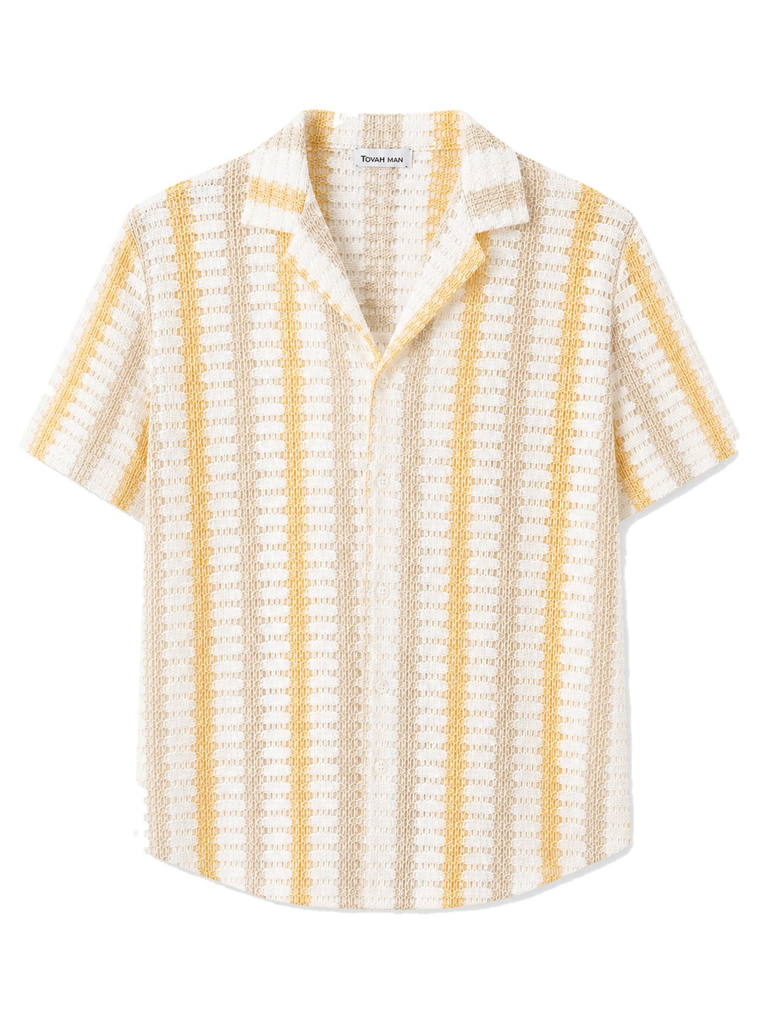 Tovah Yellow Stripe Camp Shirt