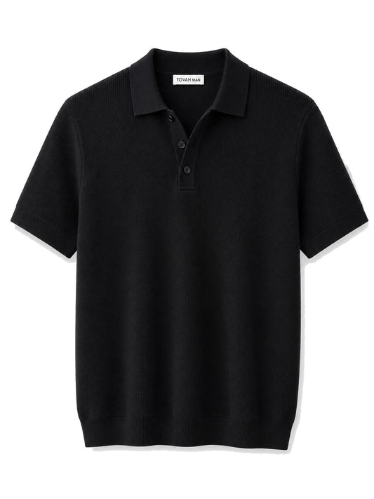 Tovah Knit Polo - Black
