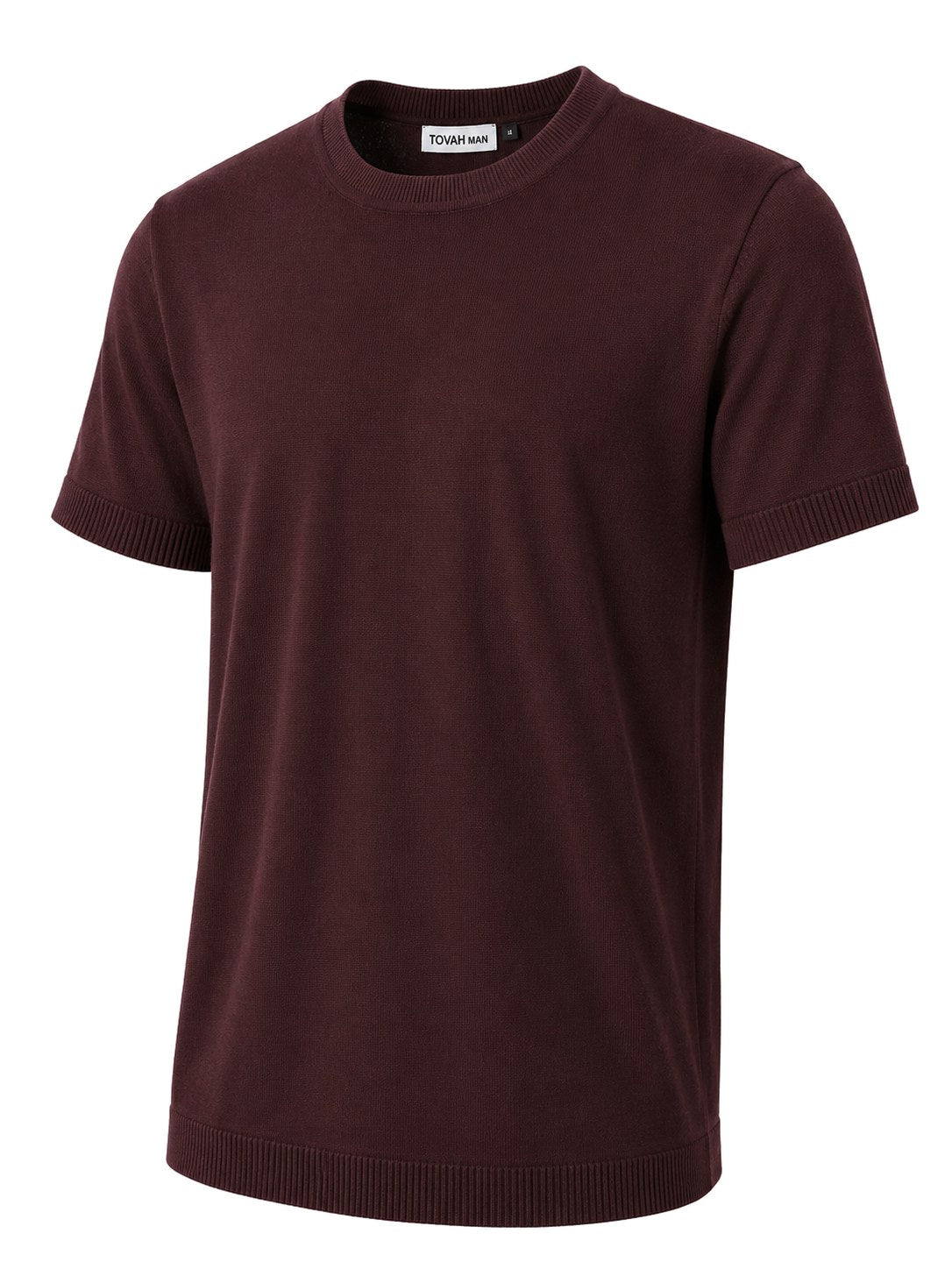 Tovah Textured Tee - Burgundy