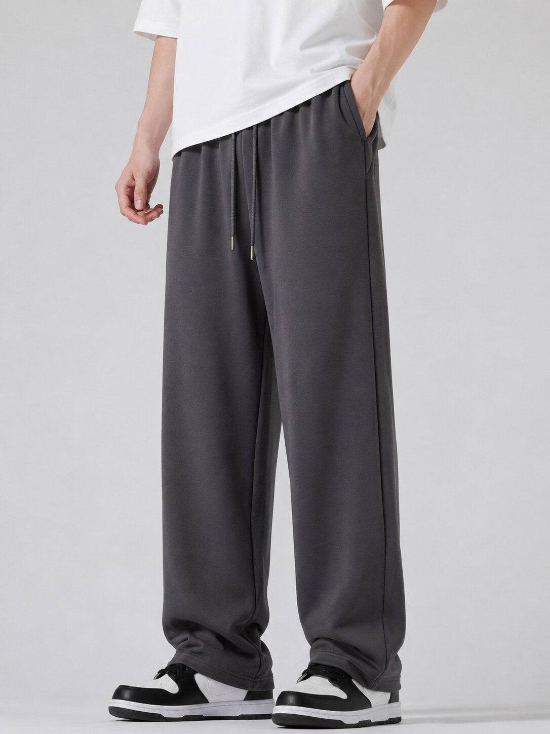 Tovah Wide-Leg Sweatpants - Charcoal