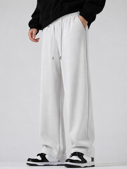 Tovah Wide-Leg Sweatpants - Light Grey