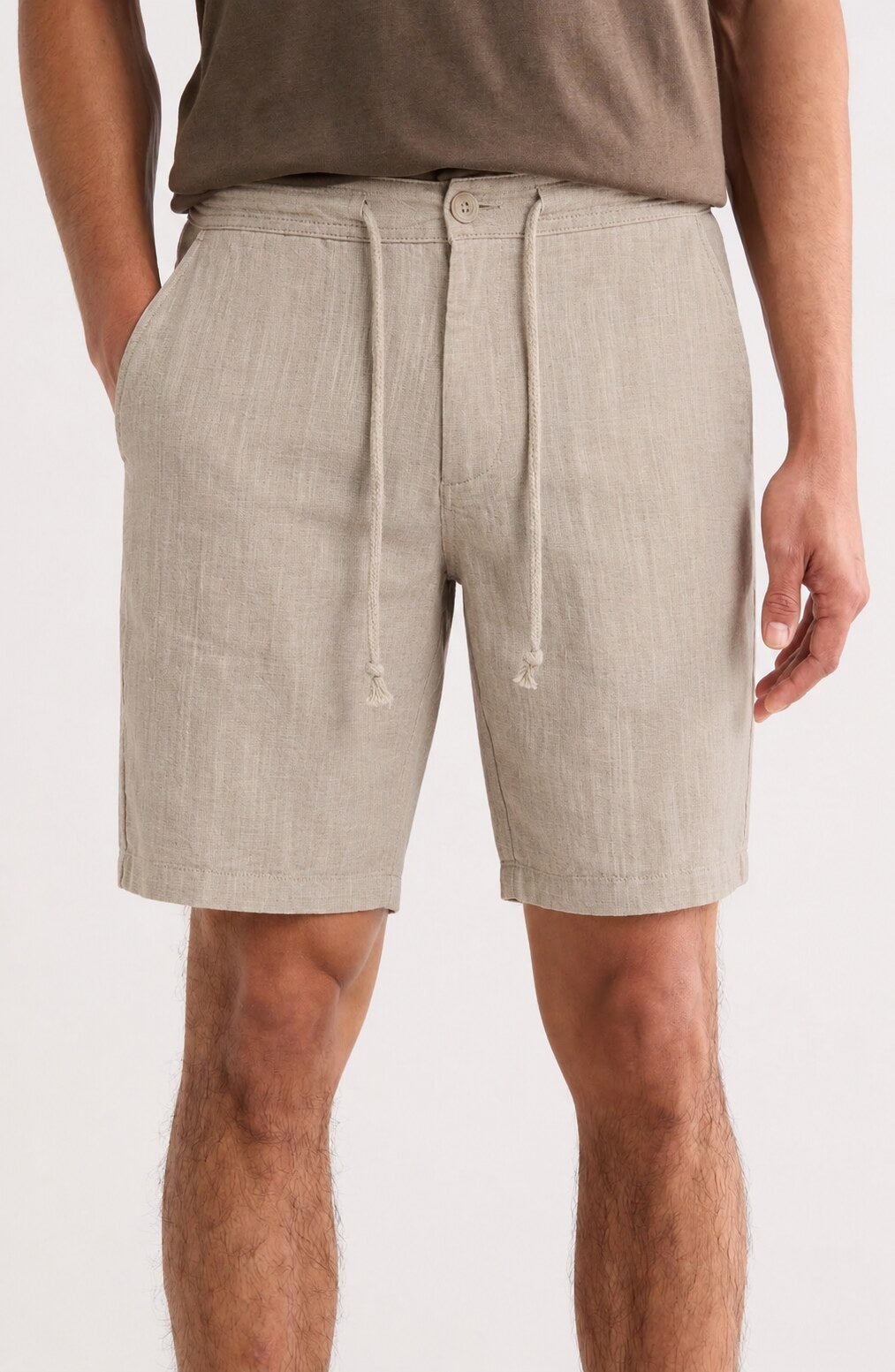 Tovah Linen Shorts - Taupe